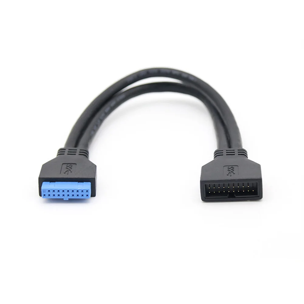 Стандартный провод USB3.0 24/28AWG 20-контактный разъем мама-USB 3 0 Удлинительный кабель