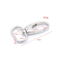 5x metal snap hook trigger clips buckles oval ring for leather strap belt keychain webbing pet leash hooks
