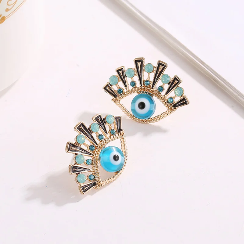 Корейские Cz турецкие серьги в виде глаз для женщин кубический циркон сплав