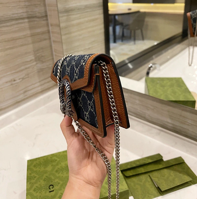 

Women's bag gg marmont genuine Leather chain shoulder bag 1955 luxury crossbody bags