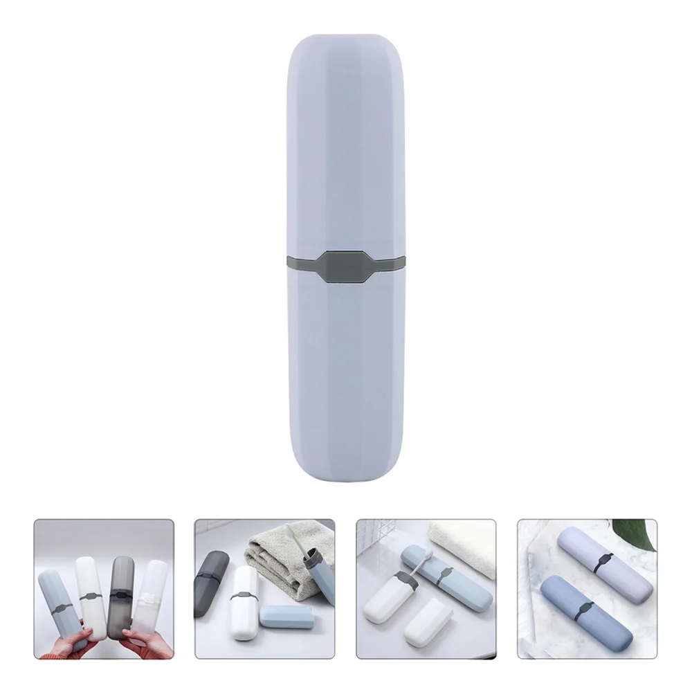 

4pcs Portable Toothbrush Toothpaste Storage Boxes Toothbrush Holders (Assorted Color)