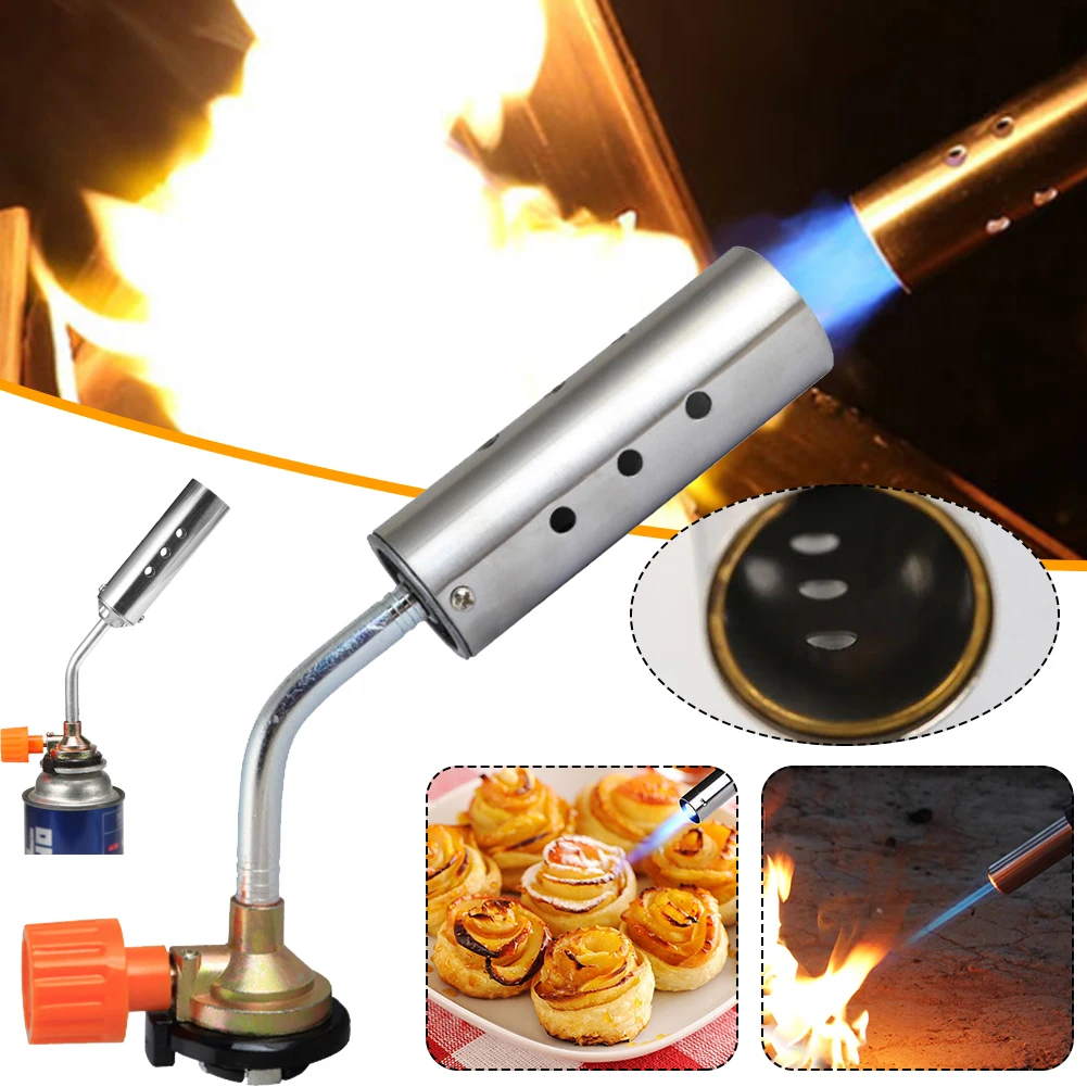 

MIni Portable Flamethrower Burner Butane Gas Blow Torch Welding Torch Flame Gun Outdoor Camping BBQ Tool for Kitchen Accessories