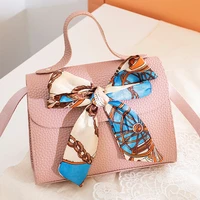 womens lychee pattern handbag with silk scarf 2020 spring and summer korean version one shoulder messenger mobile phone bag