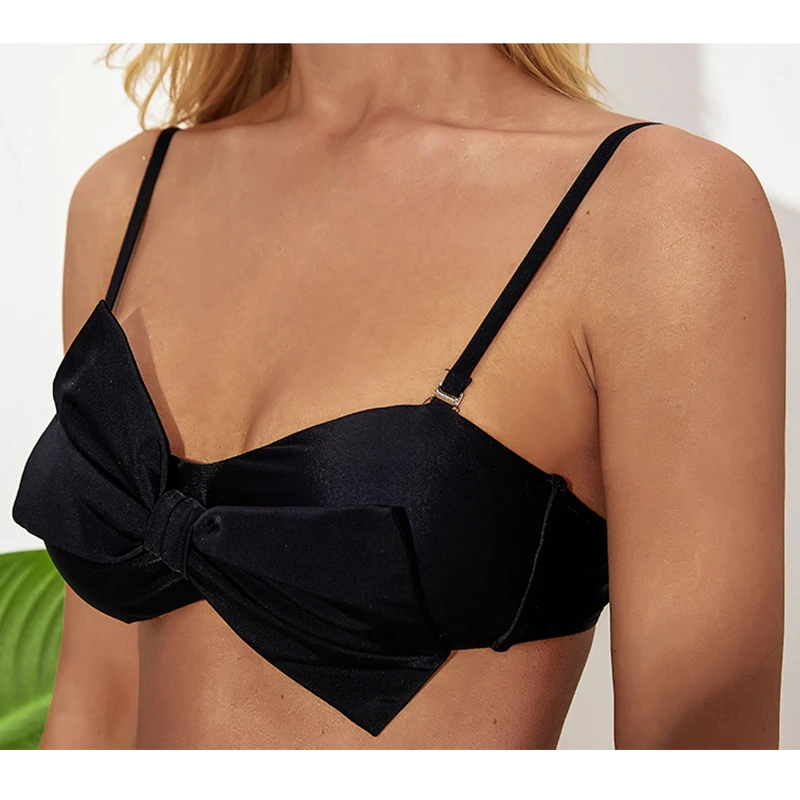 Женский купальник с принтом и бантиком бандажный новинка 2020 купальный костюм