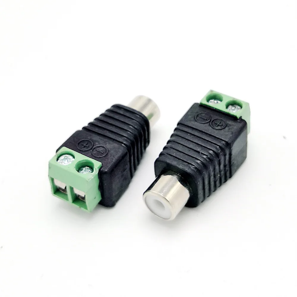 10 шт . Solderless RCA разъем DIY винт замок кабель адаптер для аудио или видео |