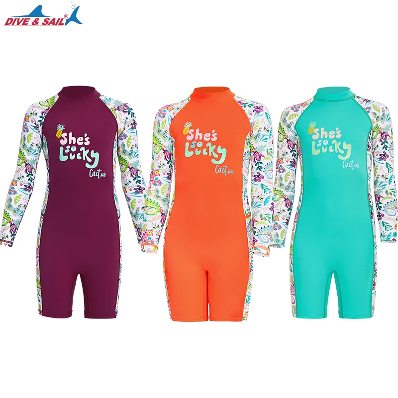 Детский Цельный купальник с рашгардом для мальчиков и девочек спортивный