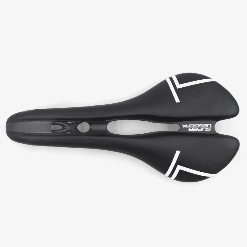 Black-white Велосипедное карбоновое седло mtb Superleggera комфортное открытое полностью углеродное волокно Велосипедное Сиденье аксессуары запасные части для велосипедного седла - Цвет: Black-white