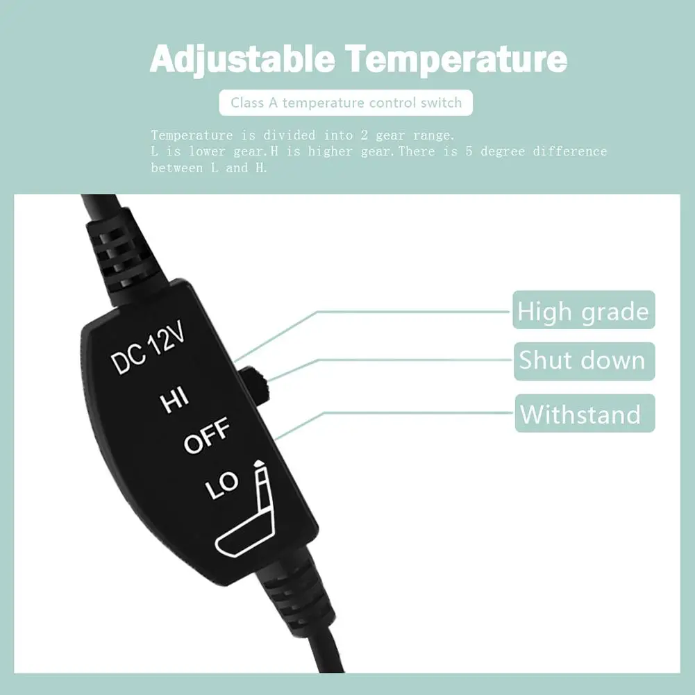 12 В Зимний автомобильный детский чехол на сиденье с подогревом автомобиля