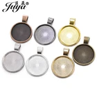 10 шт.лот 20 мм кабошон основа Подвеска Настройки оправы Подвески для изготовления ювелирных изделий Diy ожерелья ручной работы аксессуары фурнитура для рукоделия