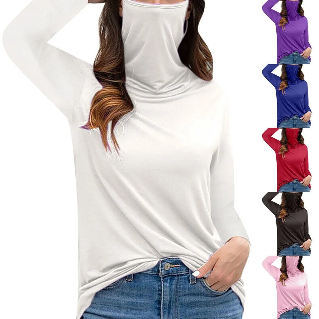 Футболка женская оверсайз в стиле Харадзюку свободная Водолазка с длинным