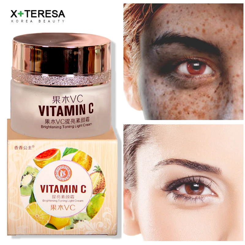 Крем с витамином C отбеливающий крем для удаления веснушек от акне шрамов лица