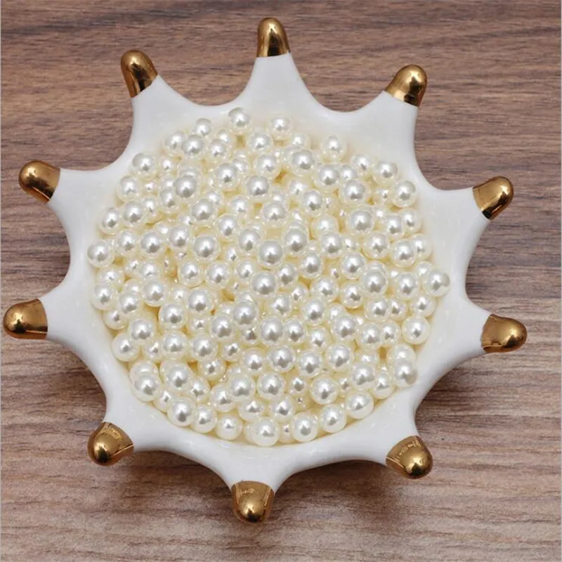 

SIXTY TOWFISH 100 grams/lot Pieces Jewelry Accessories DIY Handmade Materials Non-Porous Acrylic Imitation Pearl Beige