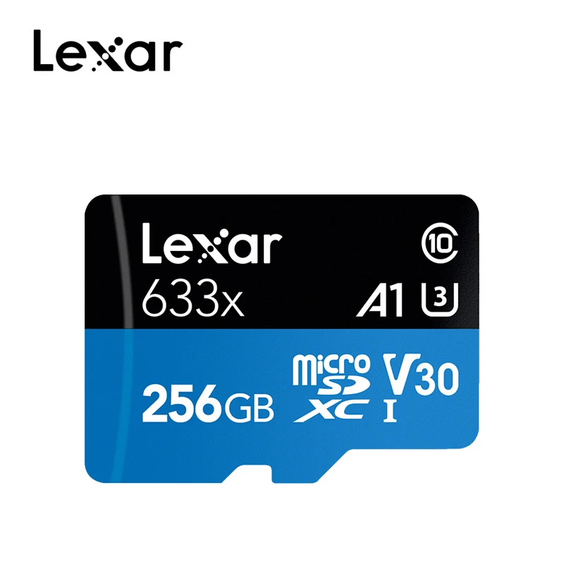 Карта памяти Lexar TF 633x32 ГБ 64 класс 10 карта micro sd 128 256 512 для 1080p full-HD 3D и 4K видео |