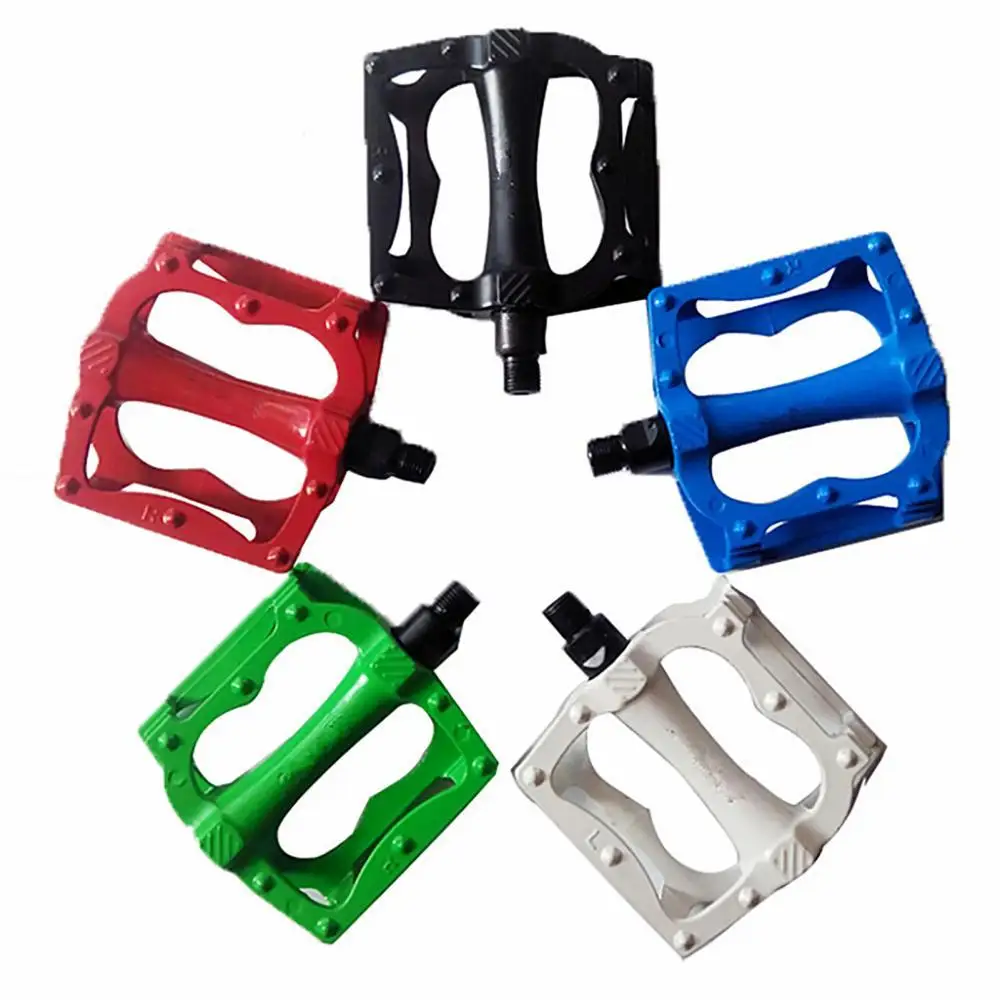 

Hot Sales 1 Pair Colourful Mountain Bike Fixed Cog Road Cycle Aluminum Pedal Bicycle Parts