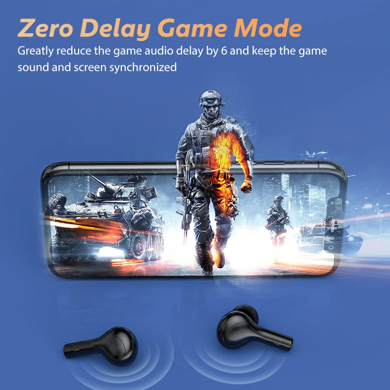 

9D TWS Wireless Bluetooth Earphone Touch Control Headphones Noise Cancel Earbuds Waterproof Game Sport Headset With Microphone