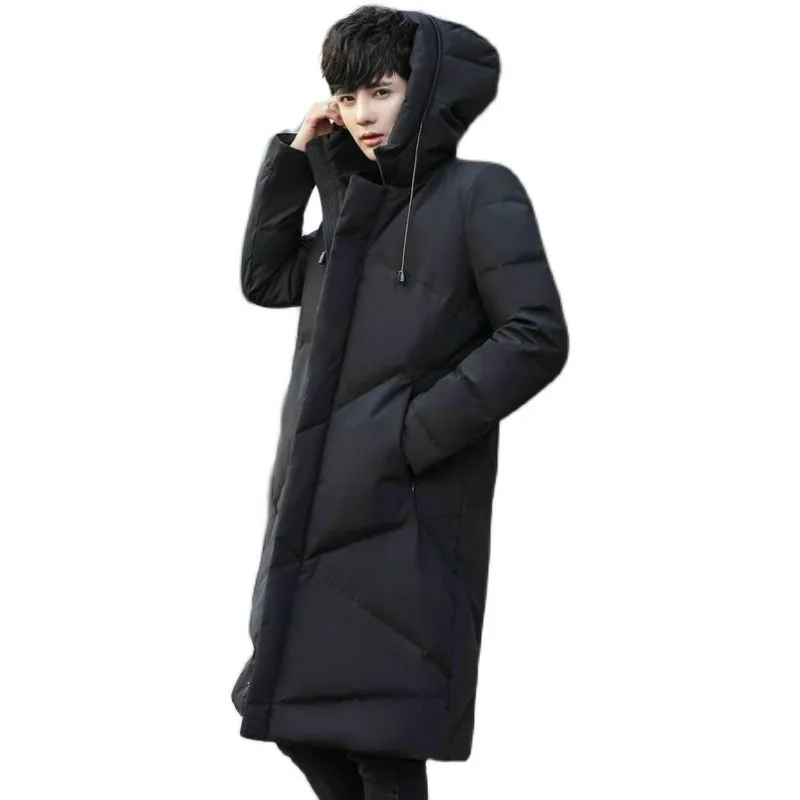 New style loose plus size Japanese men's winter mid-length down jacket cotton jacket plus size men's clothing