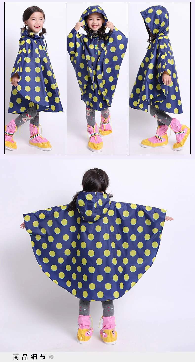 

Freesmily Kids Stylish Rain Poncho Waterproof Rain Jacket Coat For Girls Boys