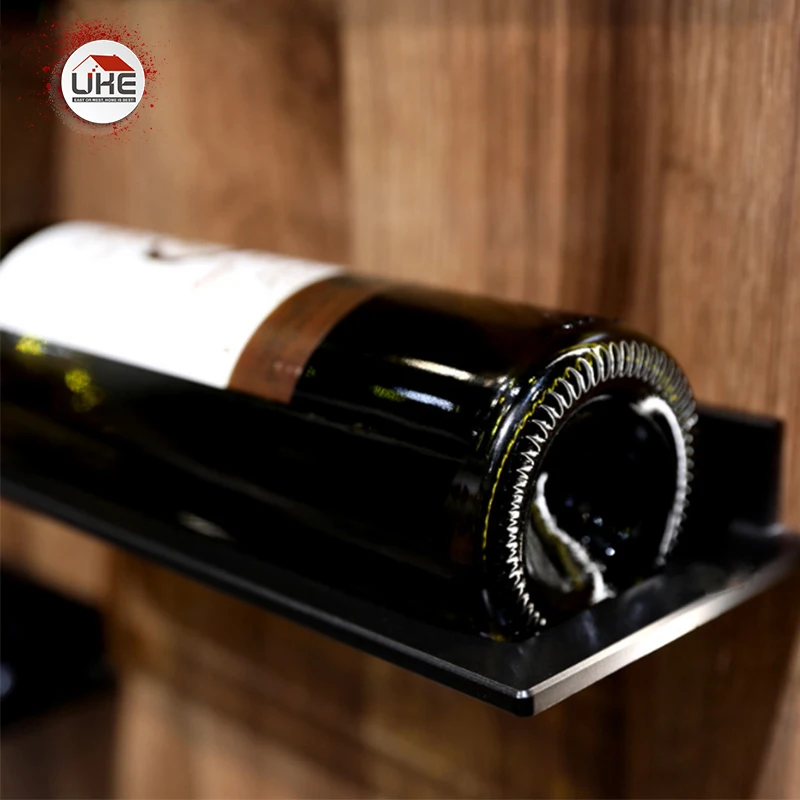 never rust wall mounted wine bottle rack holder display shelf kitchen bar exhibition creative red wine rack wall free global shipping