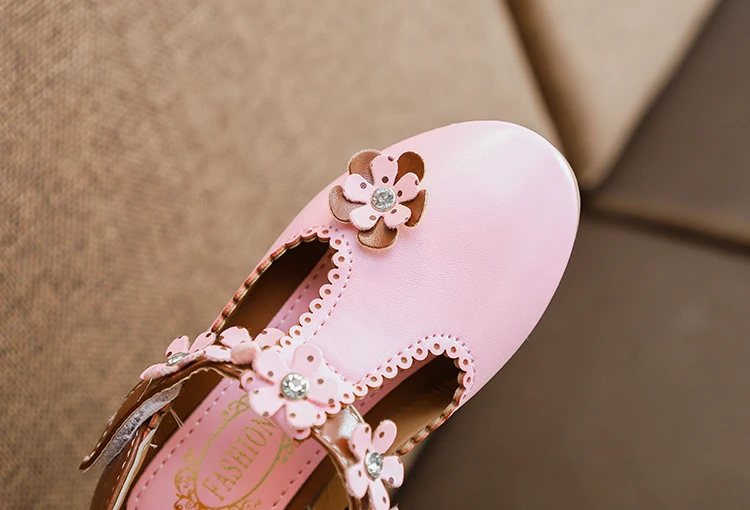 Новинка весна осень 2019 обувь для девочек с мягкой подошвой и цветами принцессы