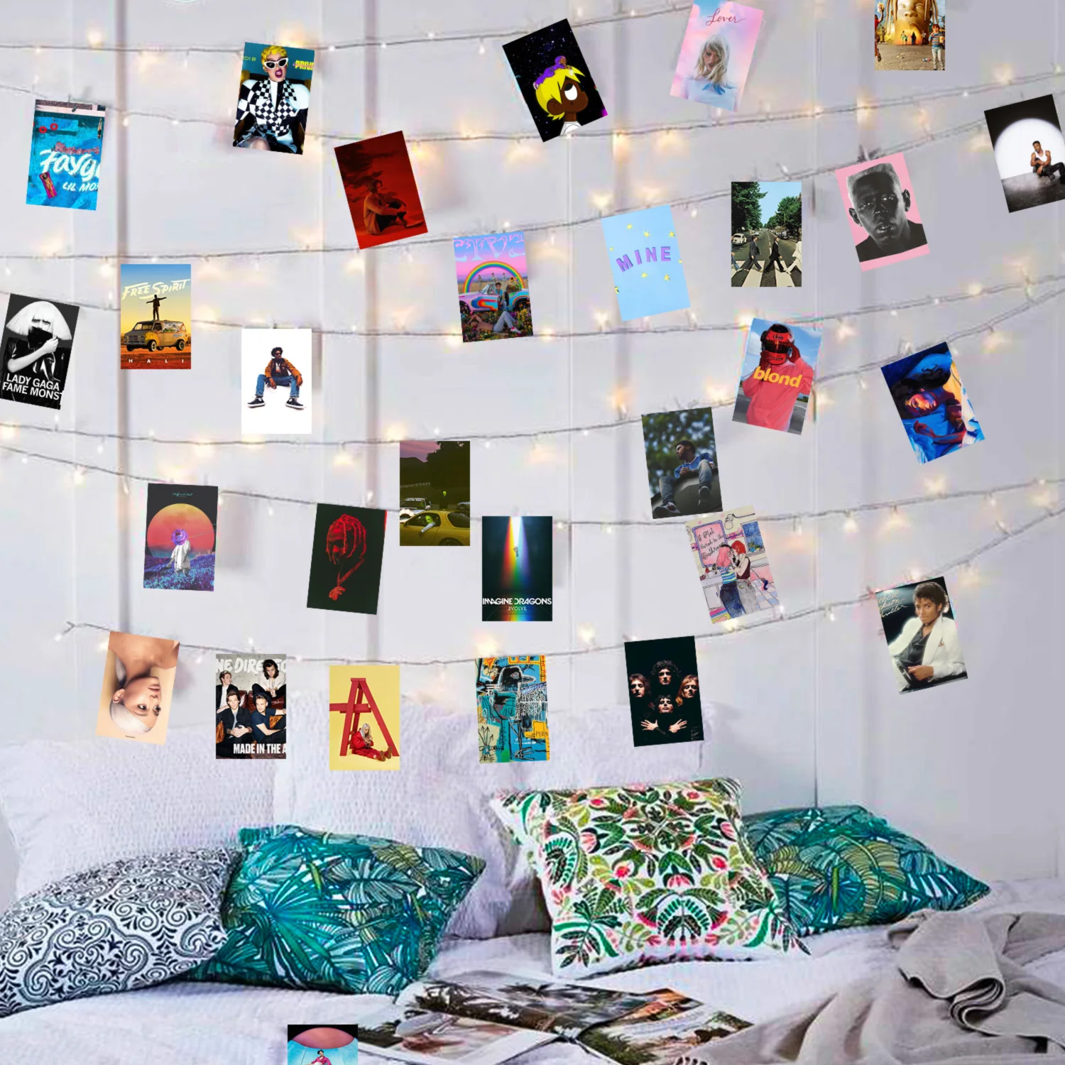 

50Pcs Album Cover Aesthetic Pictures Collage Kits For Wall Colorful Style Photo Dorm Living Room Decor for Girl & Boy Bedroom