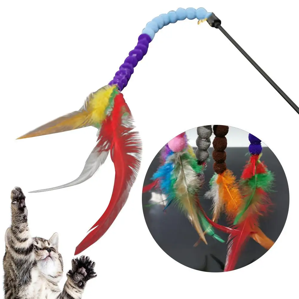 

5 шт., игрушка для кошек, перьевая палочка, игрушка для кошек, котят, искусственный питомец с колокольчиком, игрушки для домашних животных, то...