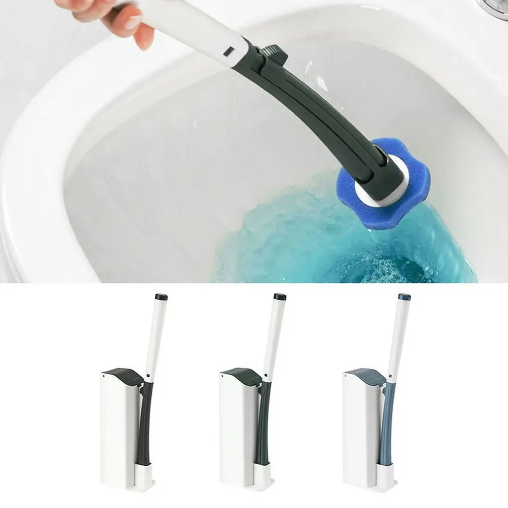 

Disposable Toilet Brush Set No Dead Corner Toilet Brush Cleaning Brush Hole Free Wall Hanging Toilet Brush