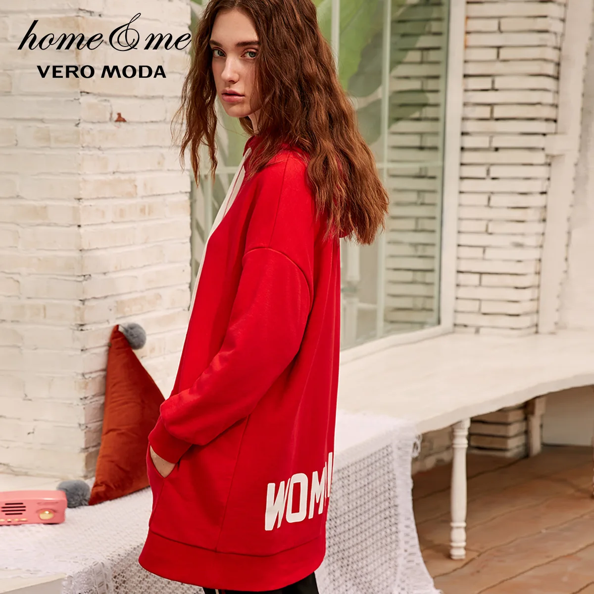 Vero Moda Женская Повседневная хлопковая толстовка с капюшоном и надписью | 318460503
