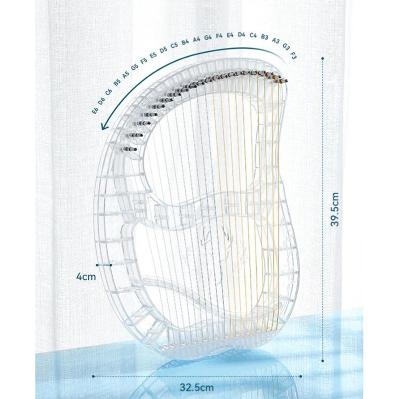 Качественный Cega 21 струна Lyre Harp lycore кристально прозрачный инструмент с ключом для