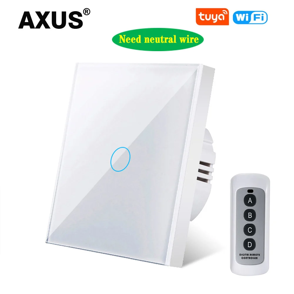 Настенный сенсорный выключатель AXUS с поддержкой Wi-Fi 1/2/3 клавиш | Обустройство