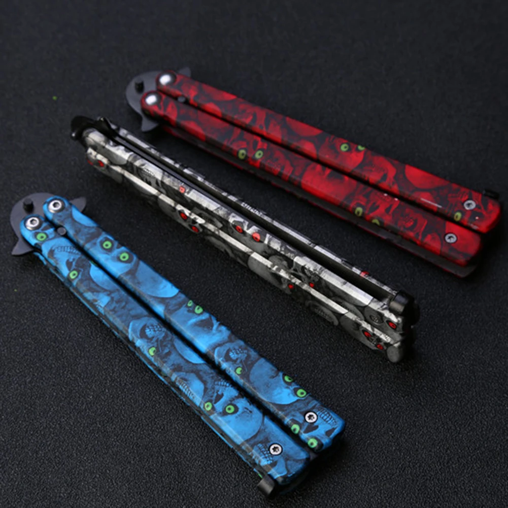 Гребень-бабочка из нержавеющей стали складной тренировочный старинный