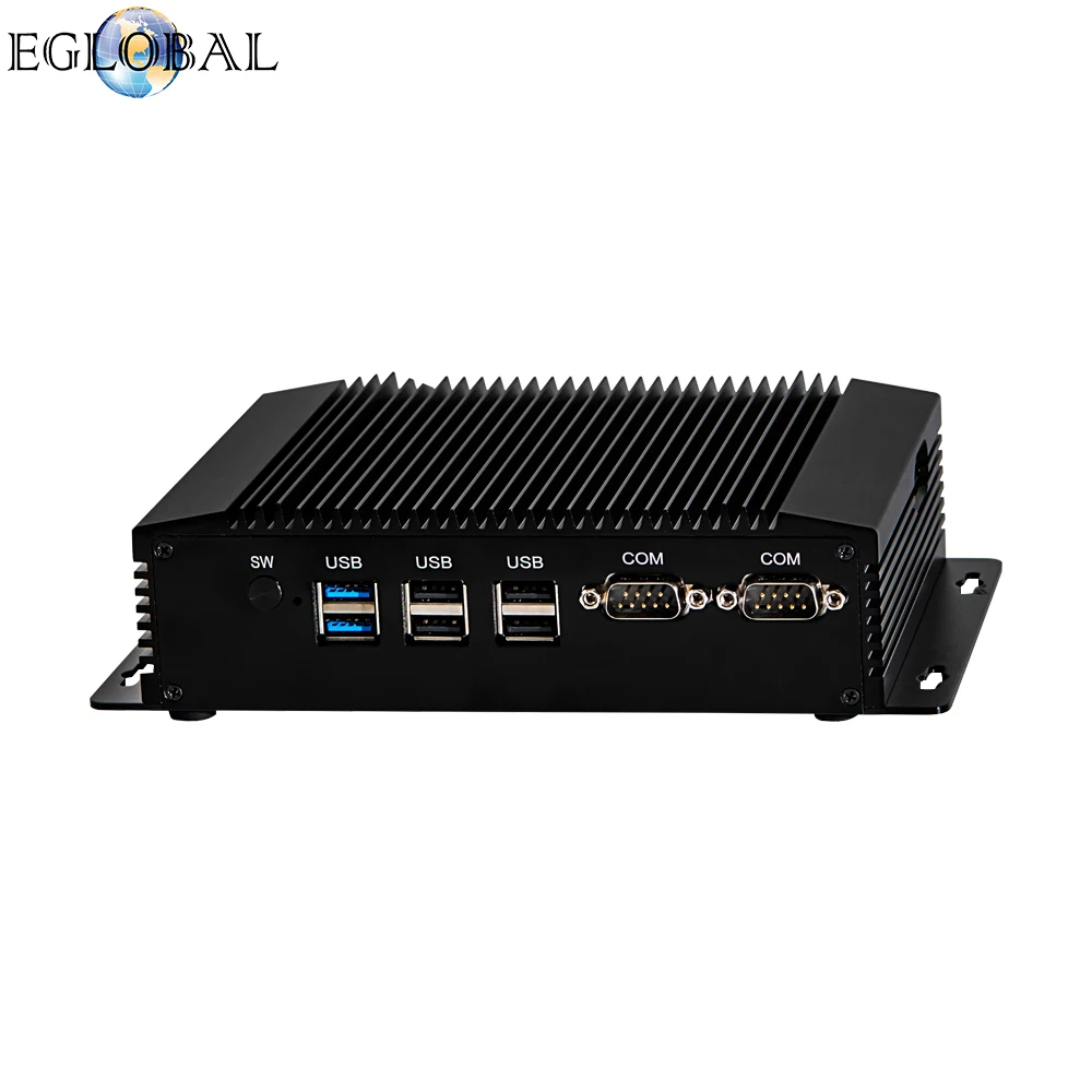 Промышленный мини пк Celeron J1900 настольный Linux Pfsense 2 LAN RS485 COM VGA HDMI 3G/4G модуль SIM тонкий