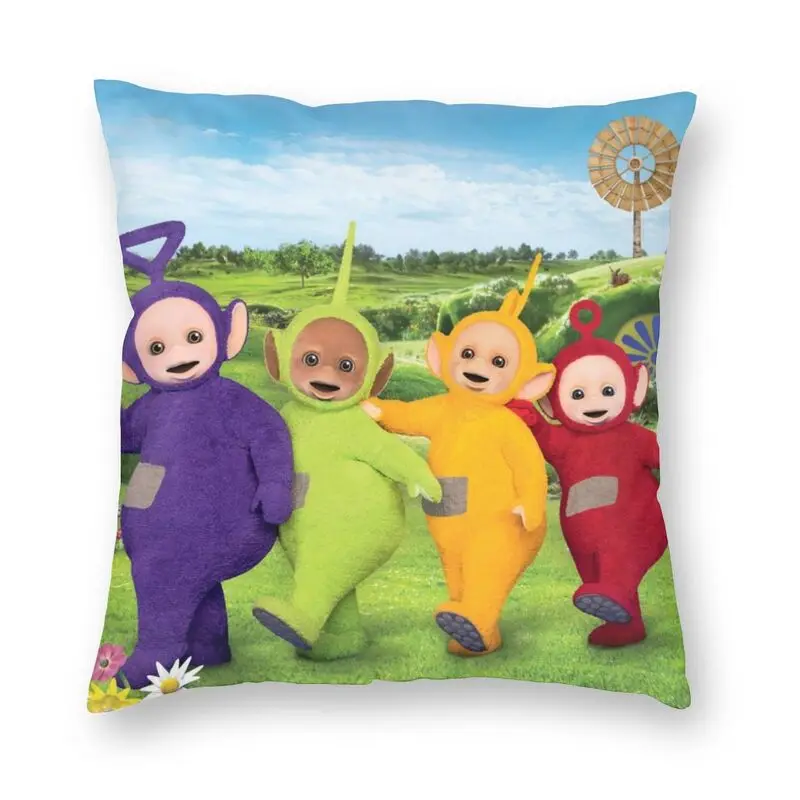 

Детская наволочка Teletubbies в британском стиле, декоративная наволочка для дома в стиле телешоу 90-х годов, наволочка для автомобиля
