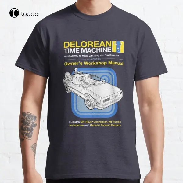 

Time Machine Manual Delorean Back To The Future Classic T-Shirt Tee Shirt Custom Aldult Teen Unisex Digital Printing Xs-5Xl