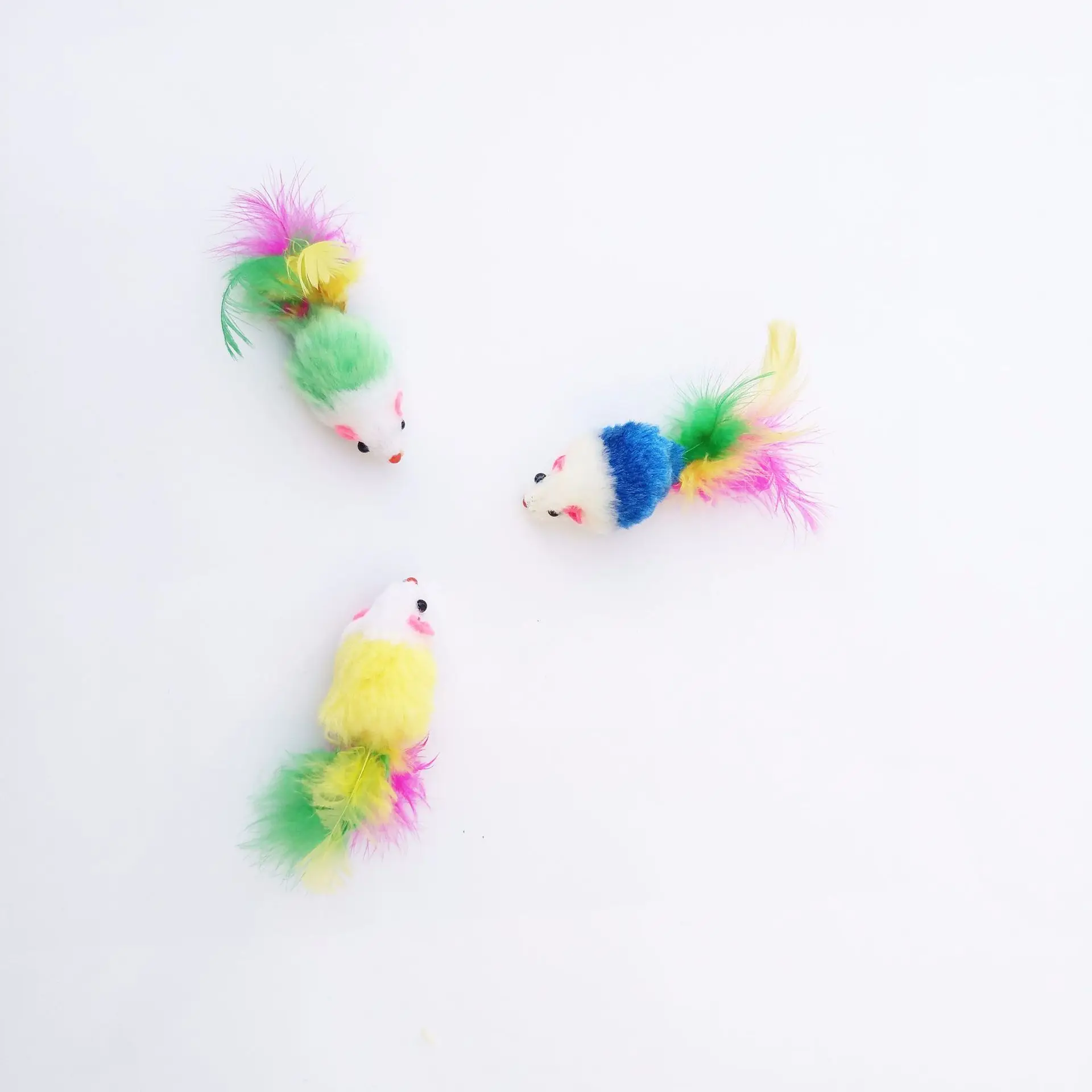 3 6 штук в партии красочные игрушки кошки накладные Мышь интерактивные мини