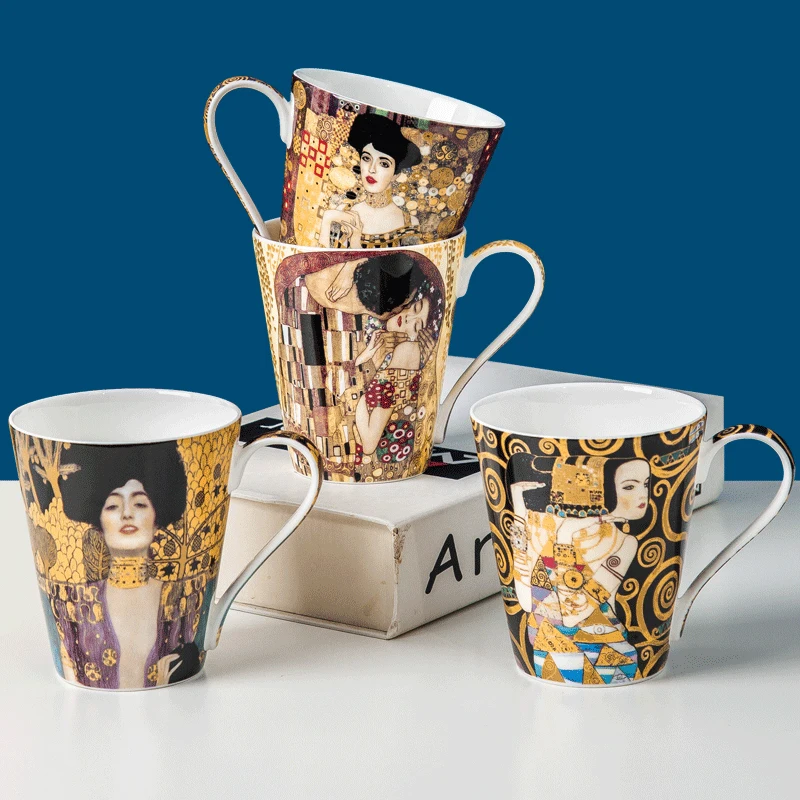 

Новый дизайн 2021, кофейные кружки Klimt из фарфора с рисунком