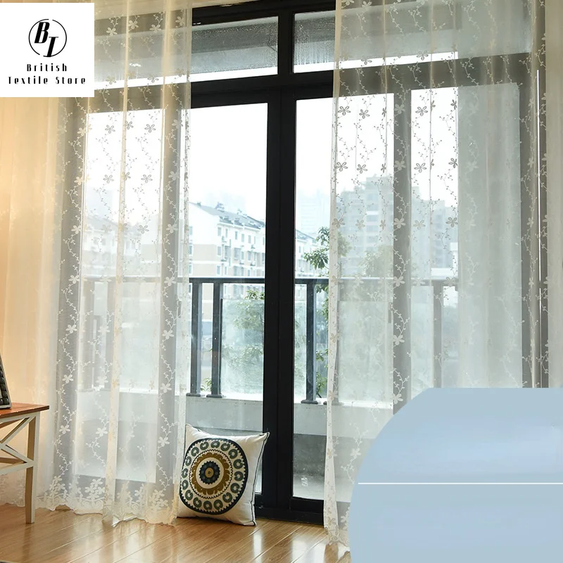 

curtain for living dining room bedroom mesh gauze curtain white gauze window new lace translucent gauze curtain cloth Included