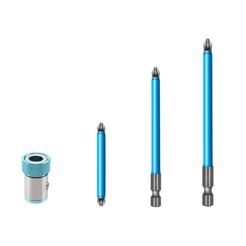 

7XEA Abrasion-resistant Non-slip Durable Magnetic Cross Bits S2 Alloy Steel Blue Magnetic Screwdriver Head Accessories