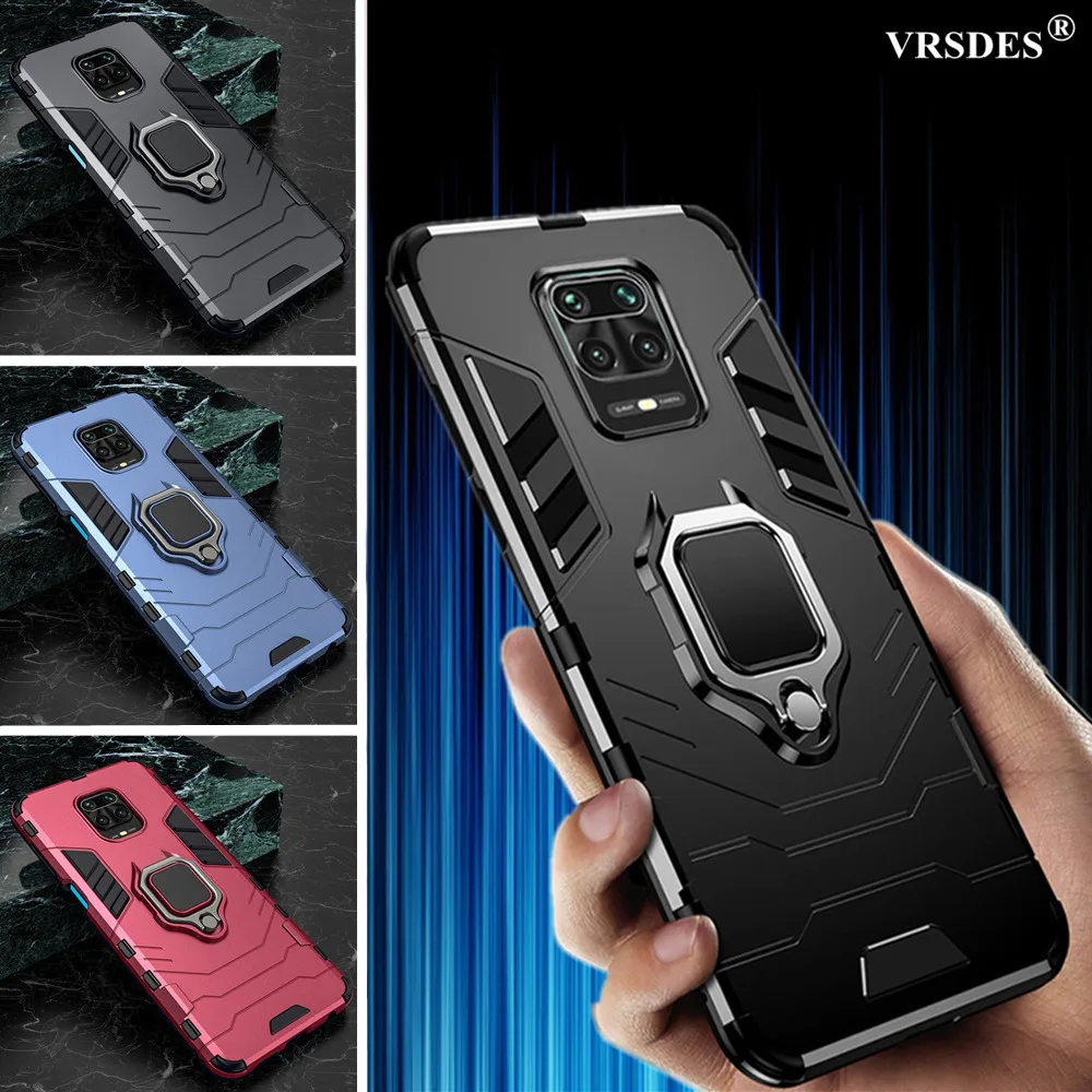 Противоударный чехол для Xiaomi Redmi Note 9S 8T 7 8 9 K30 Pro Max Capa Armor Ring Case Mi 10 SE A3 A2 Lite