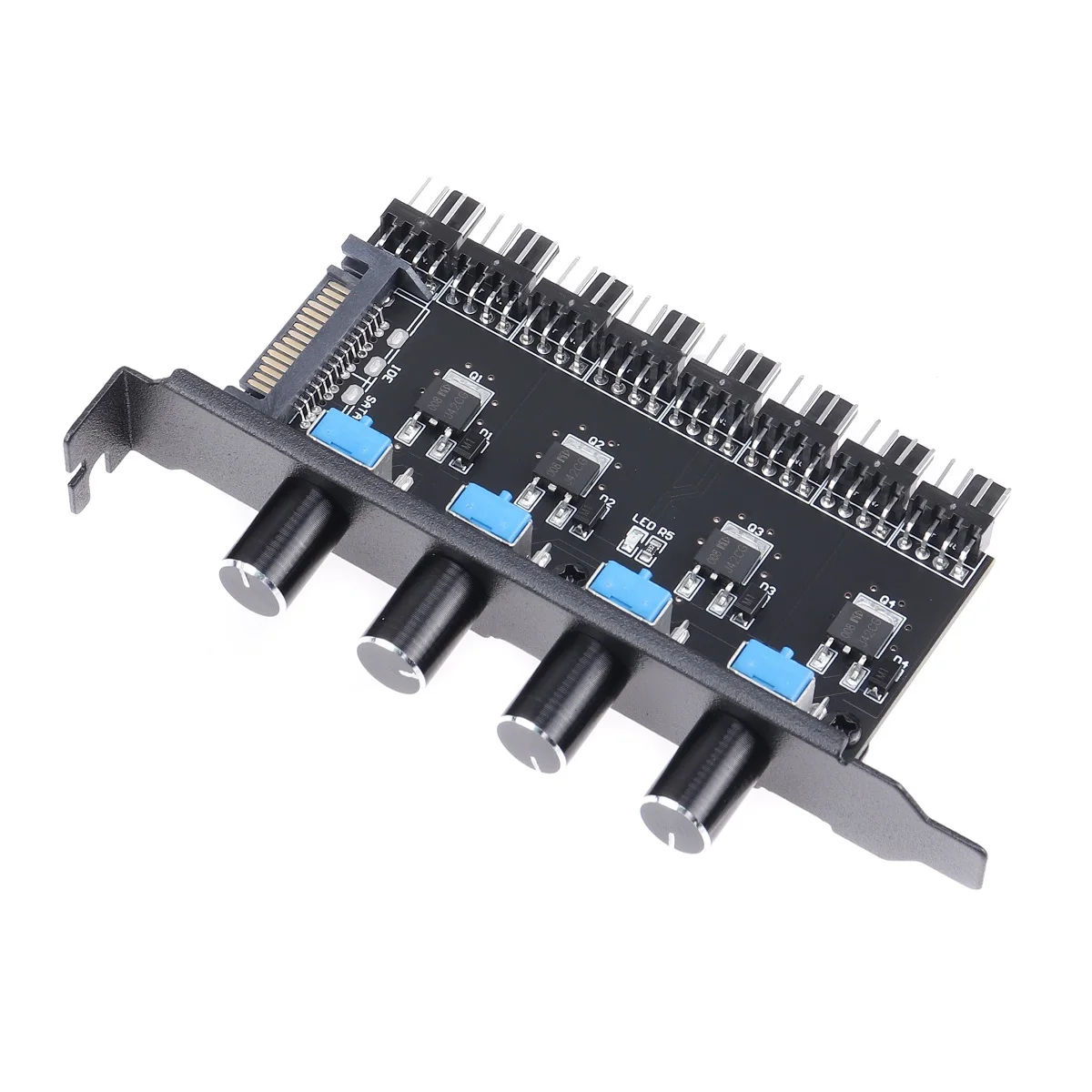 Компьютер чехол контроллер скорости вентилятора IDE/SATA 1 до 8 Way Hub 3Pin/4-контактный
