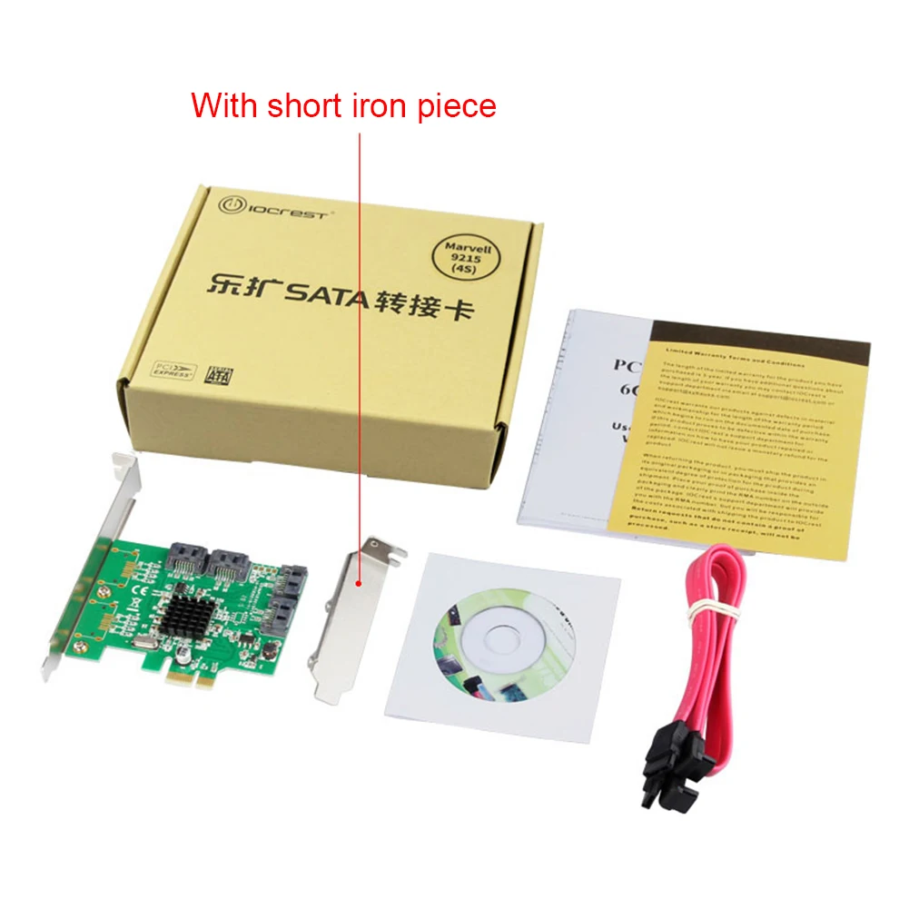 

PCI-E to SATA 6G Expansion Card PCI-Experss X1 SATA 3.0 4 Port Controller Card Converter Adapter