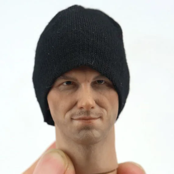 

Модель мужской шерстяной шапки в масштабе 1/6, серый и черный цвет