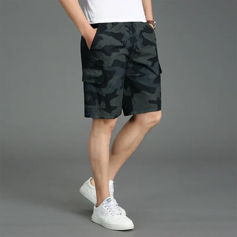 Мужские военные камуфляжные шорты-карго тактические брюки рабочие повседневные