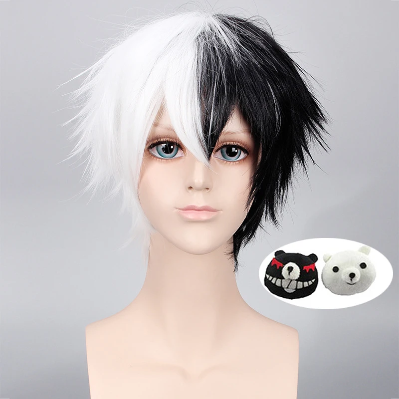 Аниме Danganronpa парик Монокума ботинки для косплея данганронпа Уганда бело черные