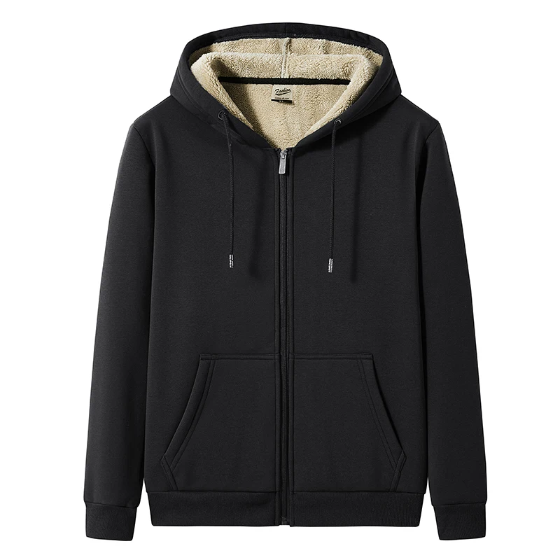 Корейский зимний утепленный тренд толстовка из овечьей шерсти для мужчин и