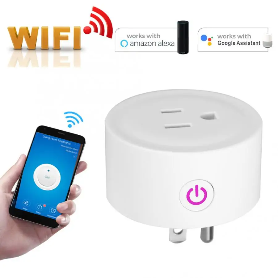 Умная розетка с Wi Fi и голосовым управлением через приложение для Alexa / Google Home US 100 240