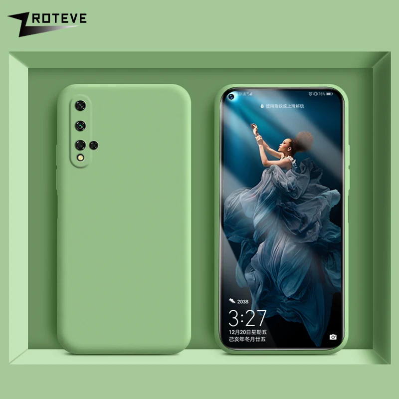 Чехол для Nova 5T жидкий силиконовый чехол Huawei 7 Pro 7i 6 SE мягкий 5 5Z 5i чехлы | Мобильные
