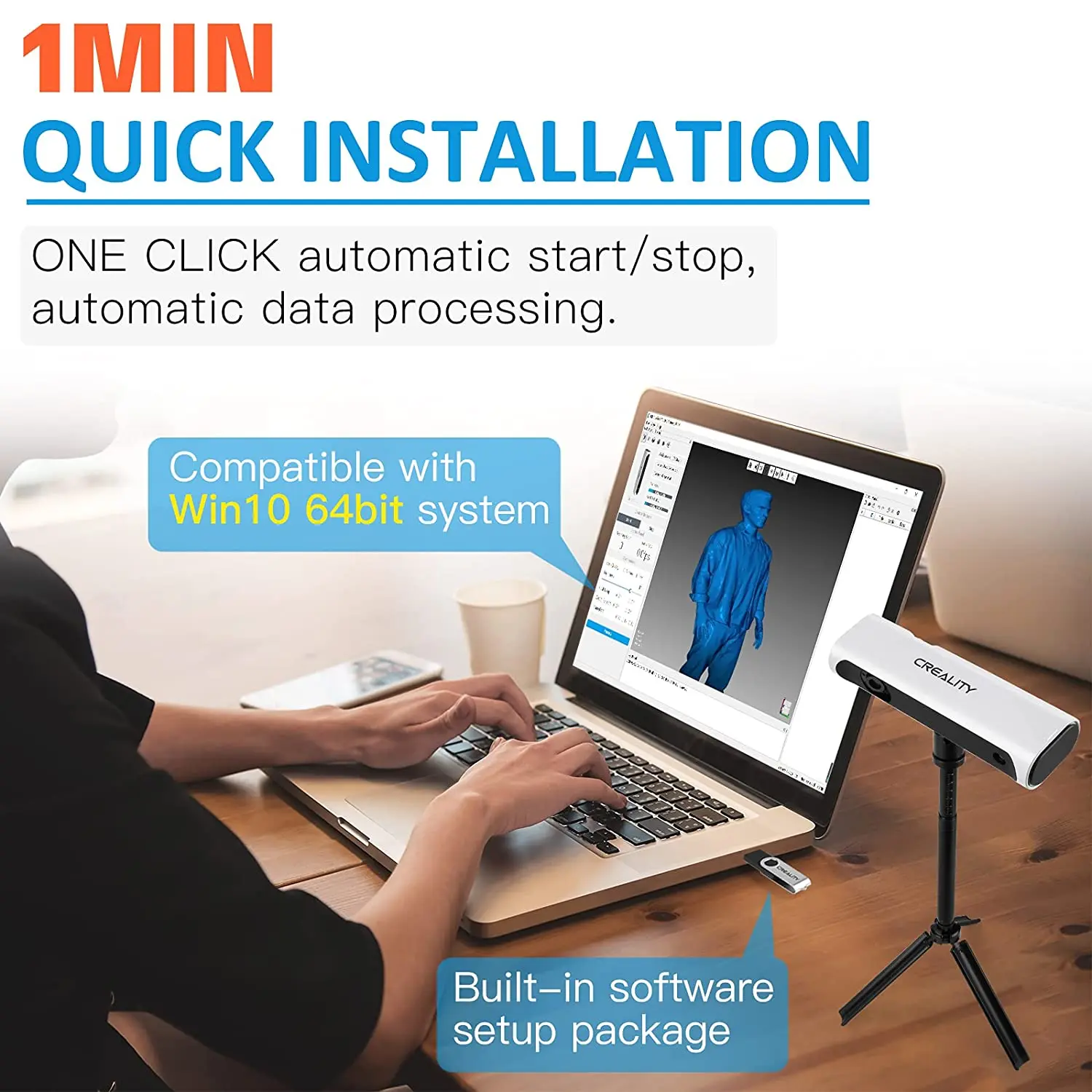 Creality Модернизированный набор 3d-сканера CR-Scan 01 ручной/автоматический режим