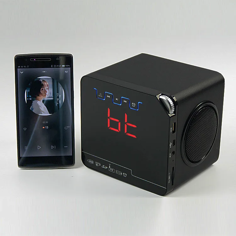 Пульт дистанционного управления телефоном Управление Деревянный Будильник