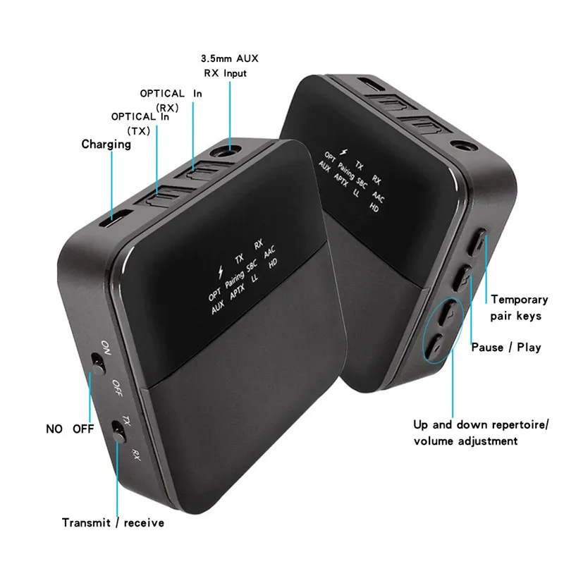 Bluetooth 5 0 передатчик приемник 20 м APTX HD LL Bt аудио музыка беспроводной USB адаптер 3 мм