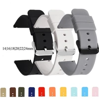 silicone band strap for samsung s2 s3 huami huawei gt smart sport watch quick release watchband bracelet 14 16 18 20mm 22mm 24mm